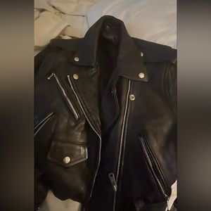 Black leather jacket